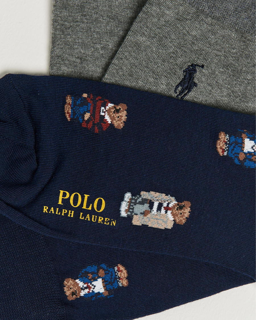 Herr | Underkläder | Polo Ralph Lauren | 2-Pack Bear Socks Navy/Grey