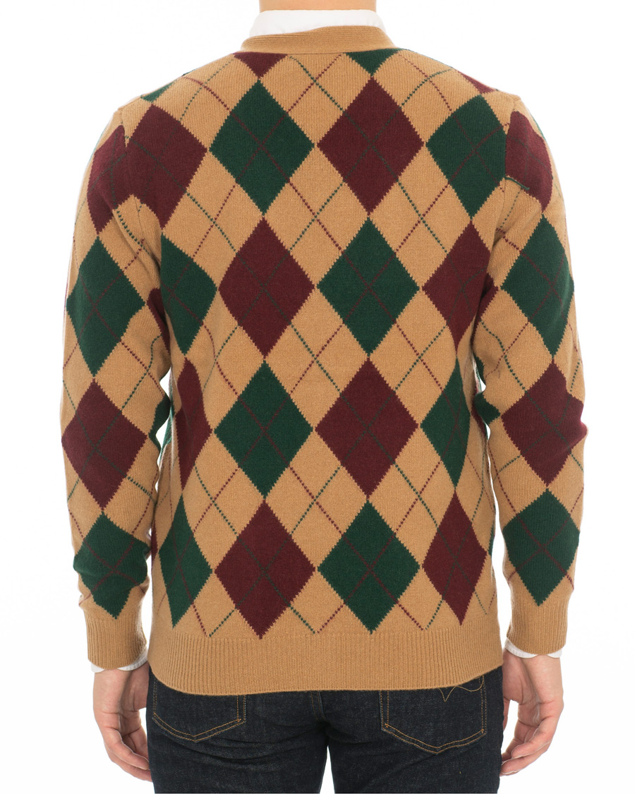 Herr | Tröjor | Polo Ralph Lauren | Wool/Cashmere Argyle Cardigan Beige