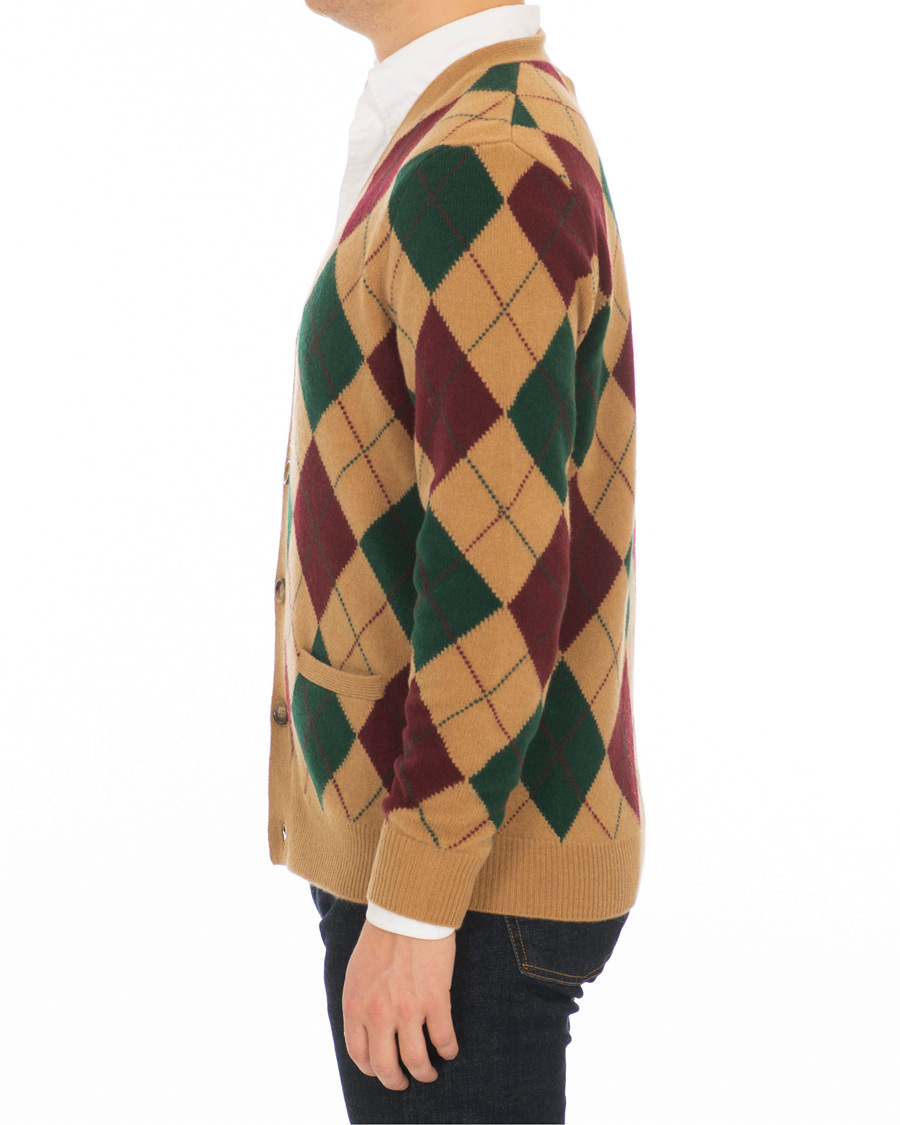 Herr | Tröjor | Polo Ralph Lauren | Wool/Cashmere Argyle Cardigan Beige