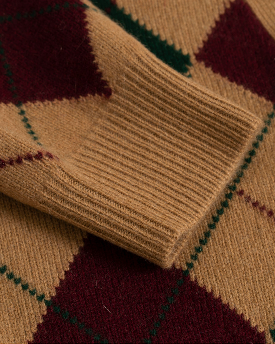 Herr | Tröjor | Polo Ralph Lauren | Wool/Cashmere Argyle Cardigan Beige
