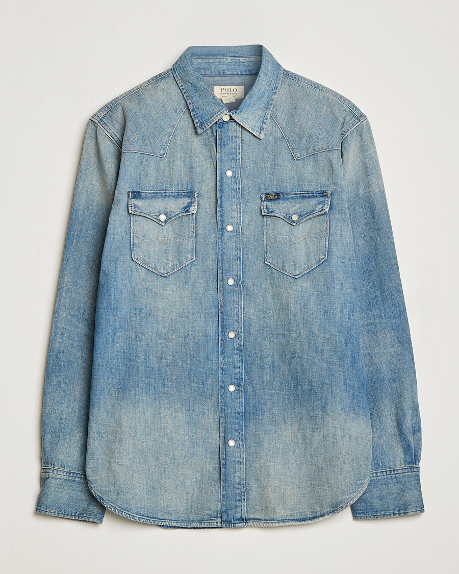 Herr | Skjortor | Polo Ralph Lauren | Icon Wester Denim Shirt Light Blue