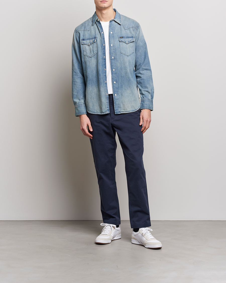 Herr | Skjortor | Polo Ralph Lauren | Icon Wester Denim Shirt Light Blue