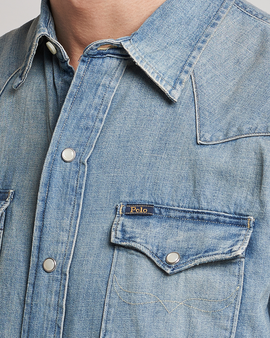 Herr | Skjortor | Polo Ralph Lauren | Icon Wester Denim Shirt Light Blue
