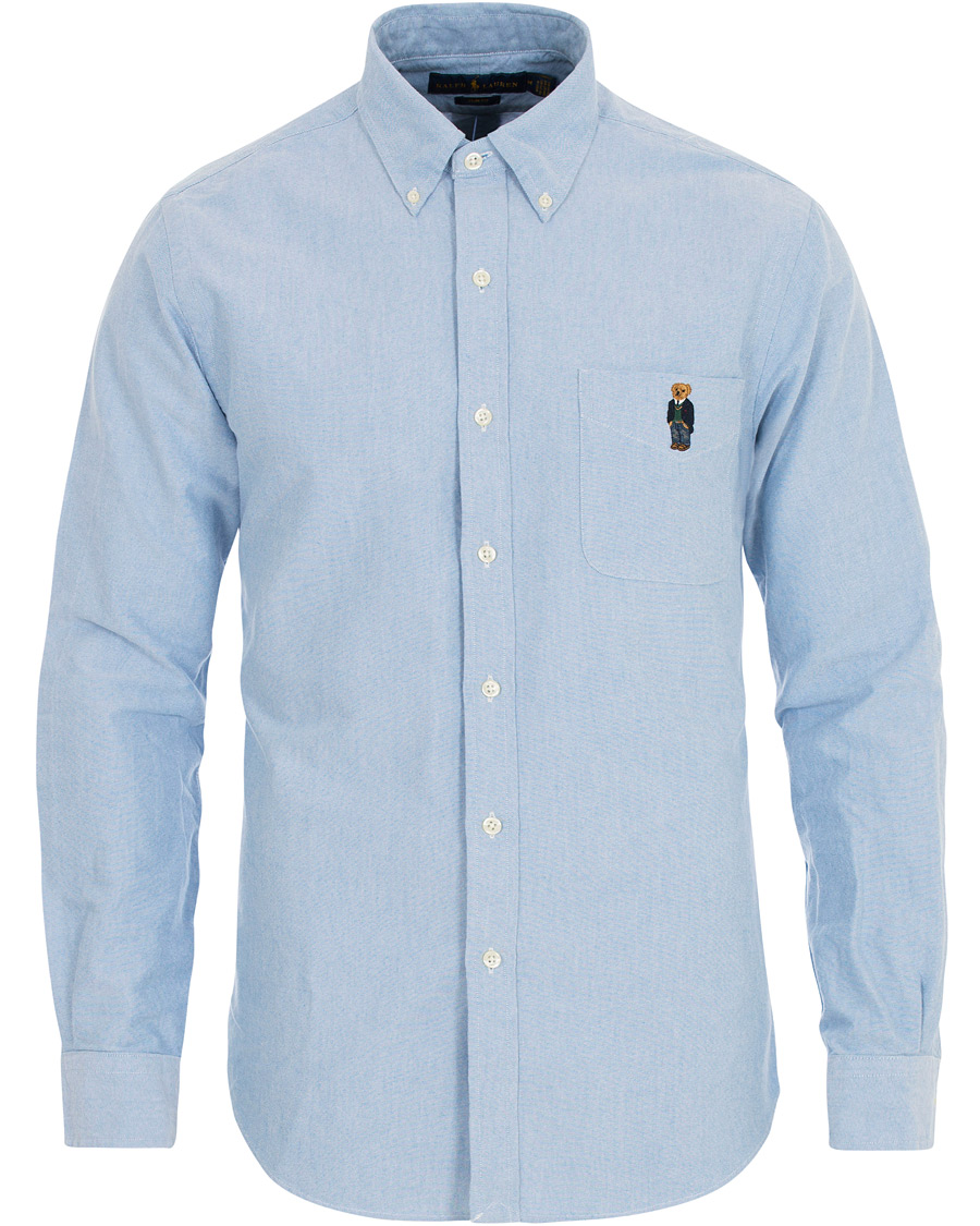 Herr | Skjortor | Polo Ralph Lauren | Slim Fit Oxford Bear Shirt Light Blue
