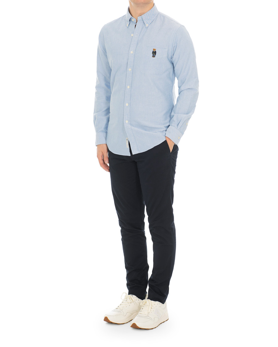 Herr | Skjortor | Polo Ralph Lauren | Slim Fit Oxford Bear Shirt Light Blue
