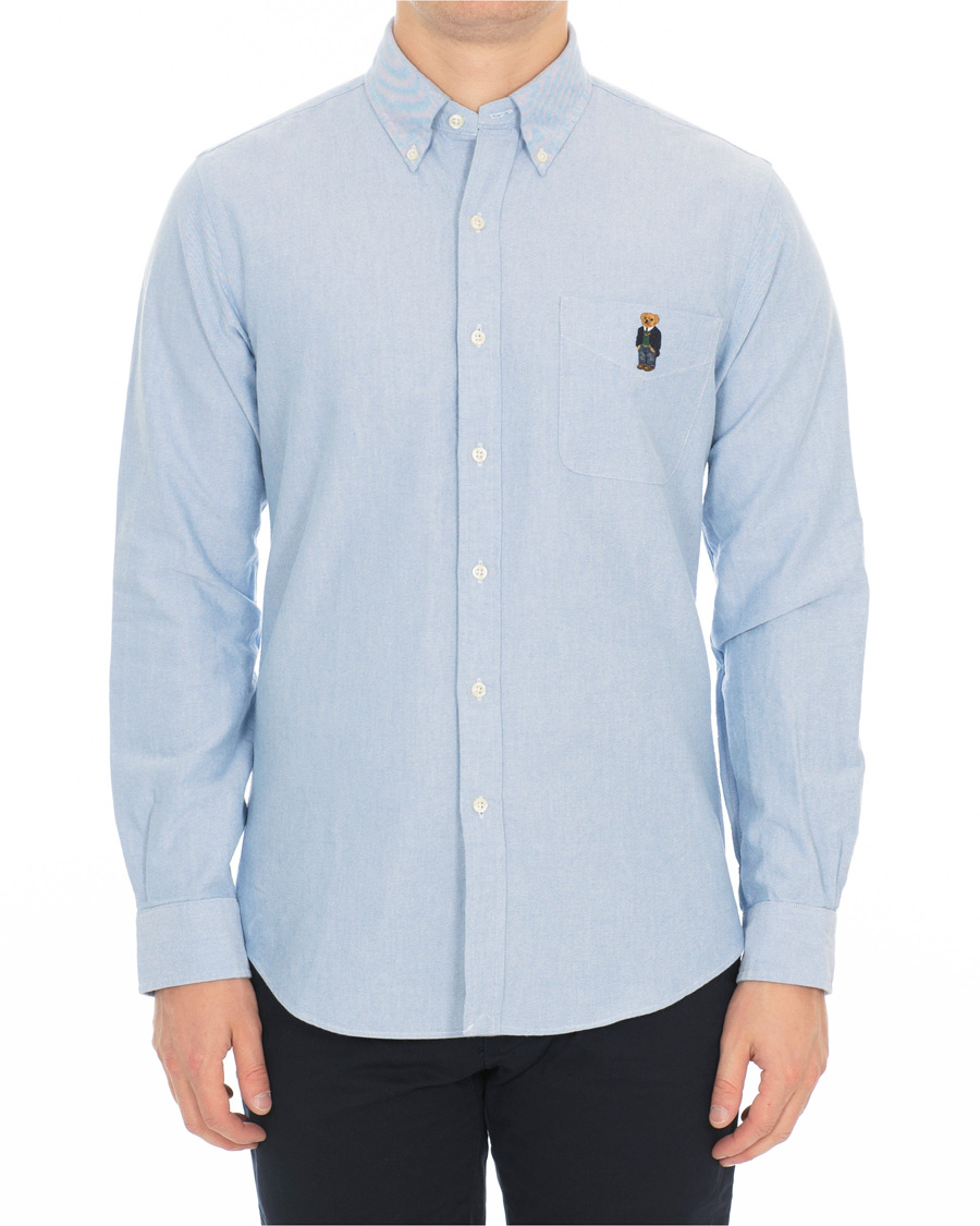 Herr | Skjortor | Polo Ralph Lauren | Slim Fit Oxford Bear Shirt Light Blue