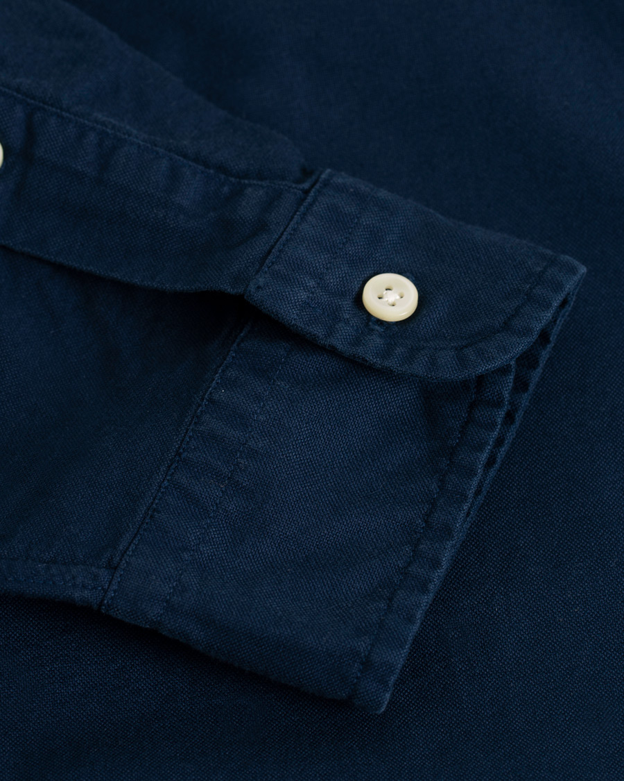 Herr | Skjortor | Polo Ralph Lauren | Custom Fit Garment Dyed Oxford Shirt Newport Navy