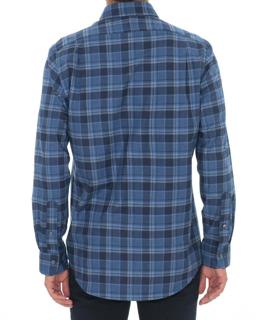 Herr | Skjortor | Polo Ralph Lauren | Custom Fit Flannel Check Shirt Blue