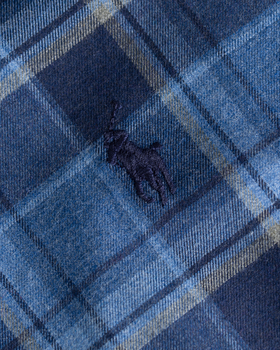 Herr | Skjortor | Polo Ralph Lauren | Custom Fit Flannel Check Shirt Blue