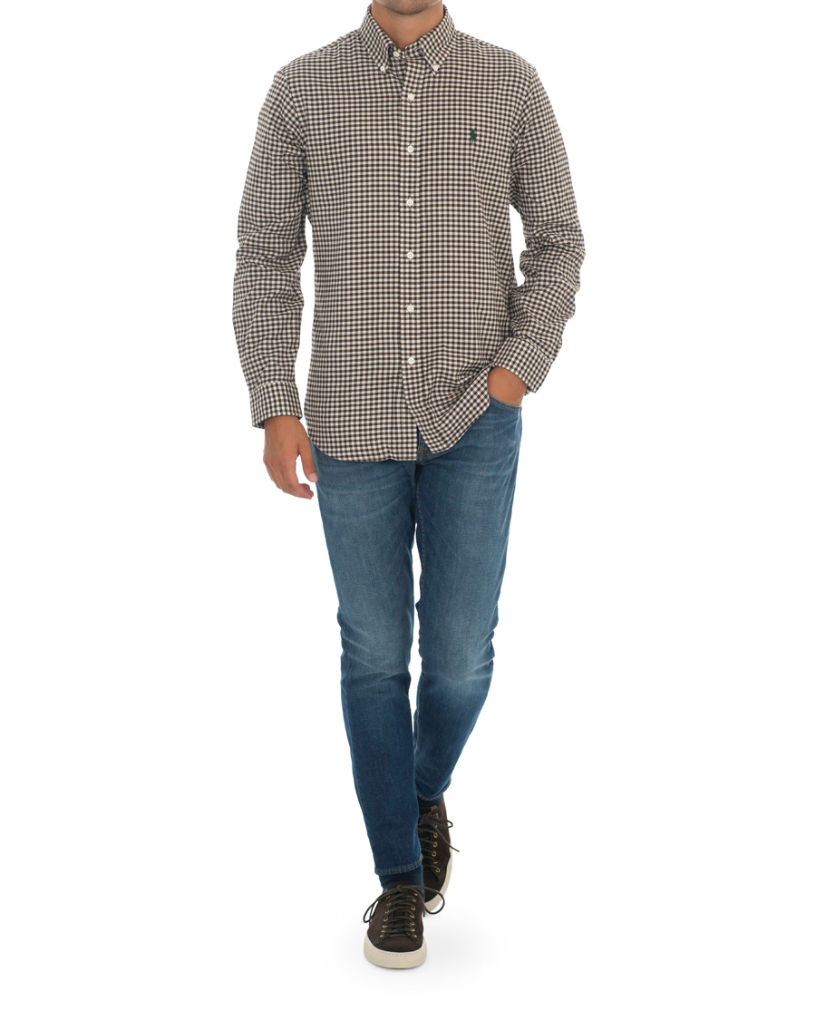 Herr | Skjortor | Polo Ralph Lauren | Custom Fit Twill Check Shirt Brown/White