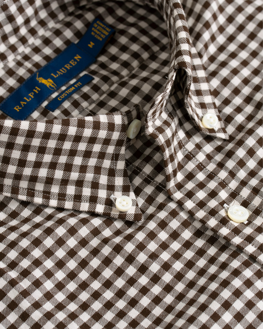Herr | Skjortor | Polo Ralph Lauren | Custom Fit Twill Check Shirt Brown/White