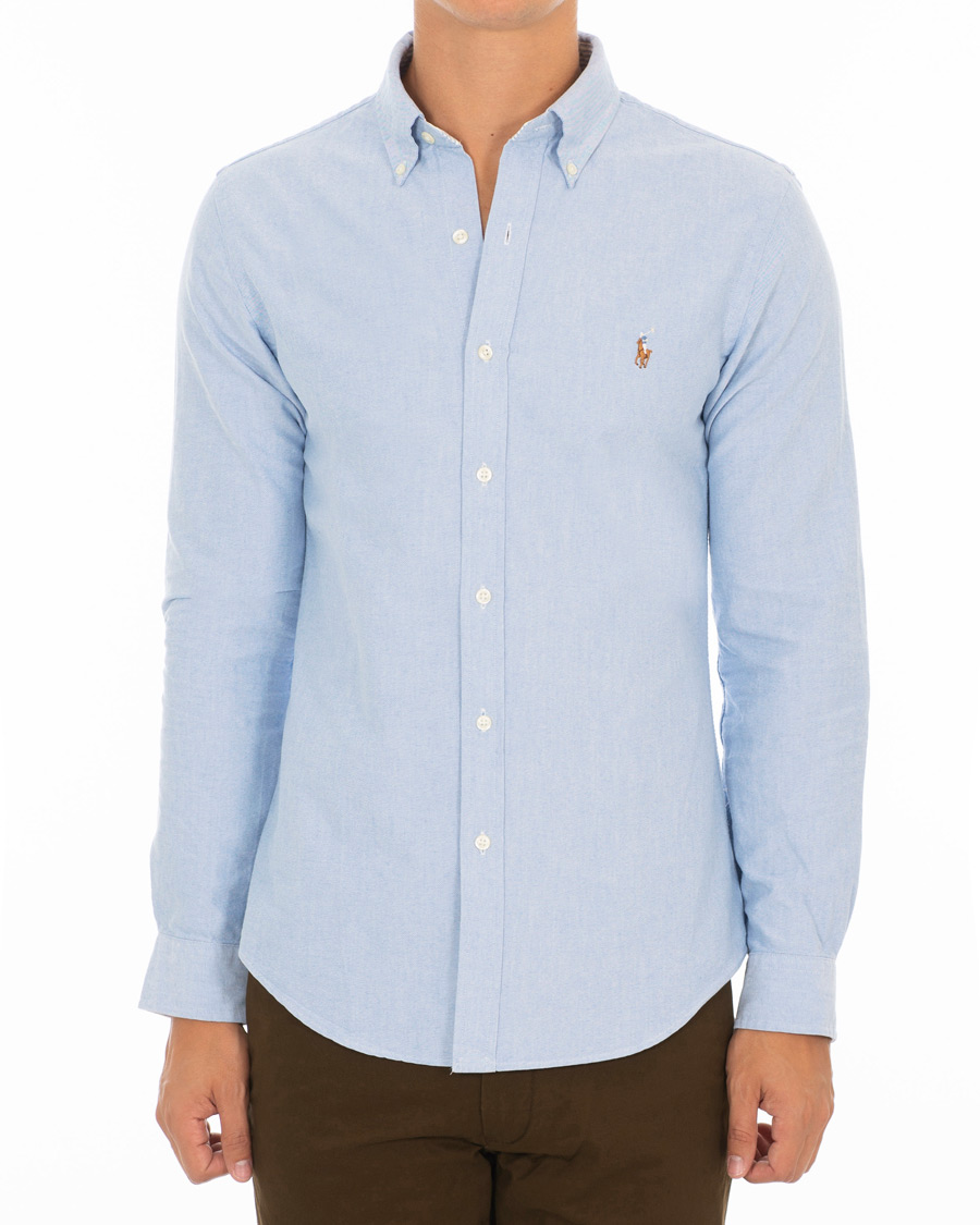 Herr | Skjortor | Polo Ralph Lauren | Slim Fit Contrast Oxford Shirt Light Blue