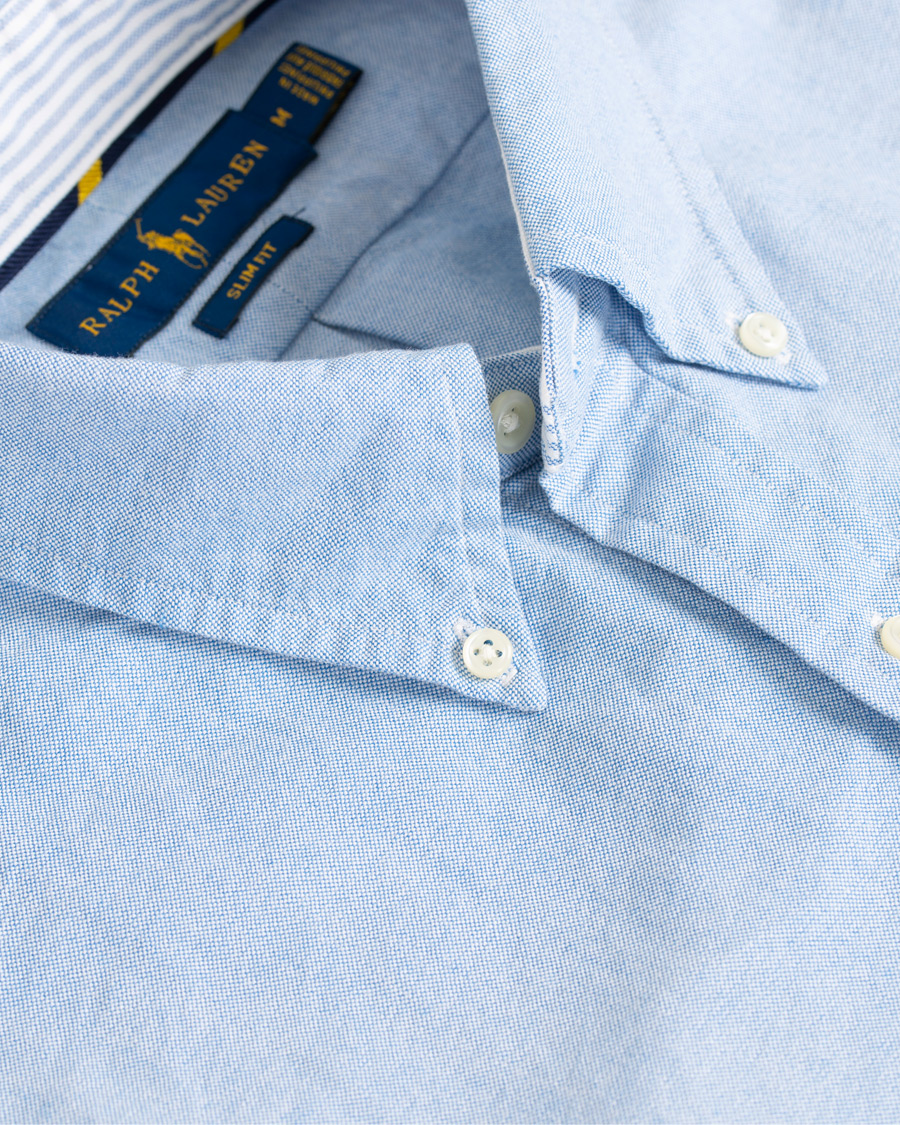 Herr | Skjortor | Polo Ralph Lauren | Slim Fit Contrast Oxford Shirt Light Blue