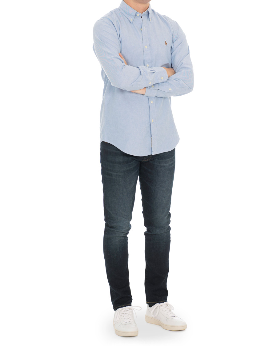 Herr | Skjortor | Polo Ralph Lauren | Core Fit Contrast Oxford Shirt Light Blue