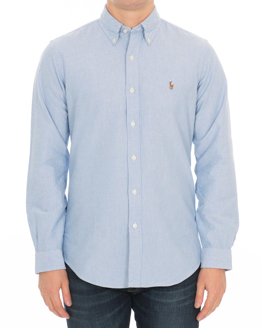 Herr | Skjortor | Polo Ralph Lauren | Core Fit Contrast Oxford Shirt Light Blue