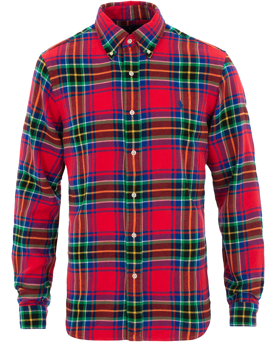 Herr | Skjortor | Polo Ralph Lauren | Custom Fit Flannel Check Shirt Red