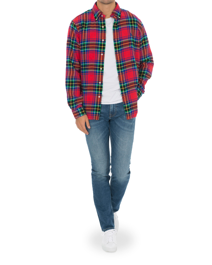 Herr | Skjortor | Polo Ralph Lauren | Custom Fit Flannel Check Shirt Red