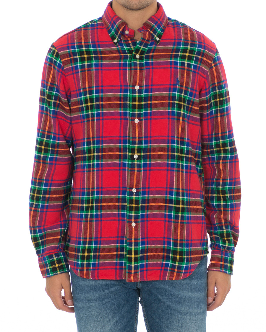 Herr | Skjortor | Polo Ralph Lauren | Custom Fit Flannel Check Shirt Red