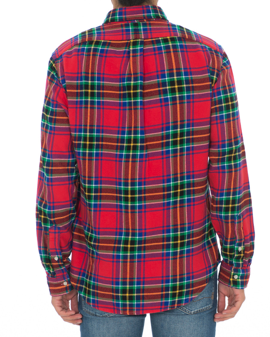 Herr | Skjortor | Polo Ralph Lauren | Custom Fit Flannel Check Shirt Red