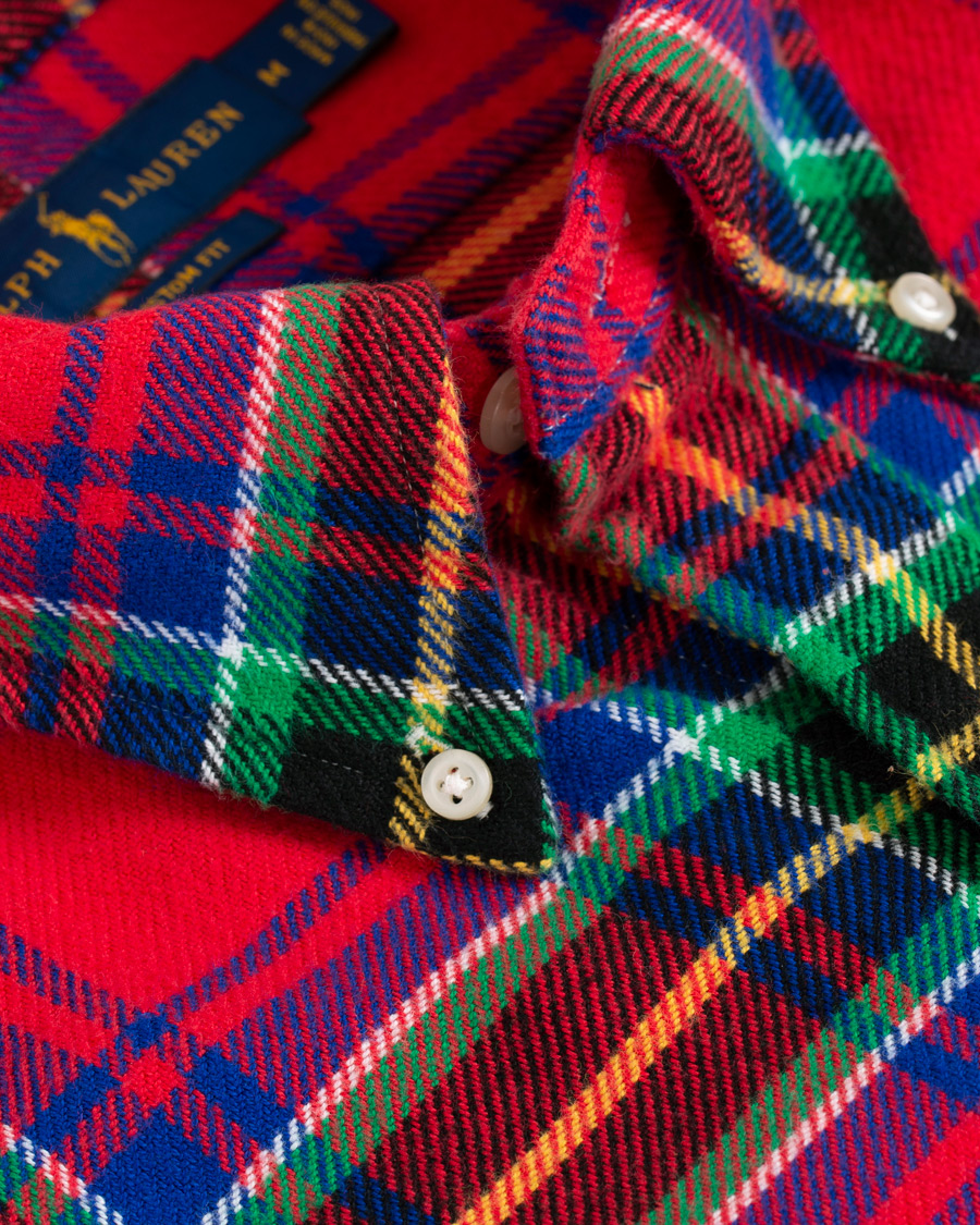Herr | Skjortor | Polo Ralph Lauren | Custom Fit Flannel Check Shirt Red