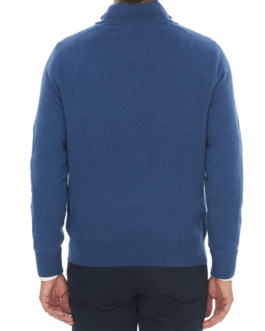 Herr | Tröjor | Polo Ralph Lauren | Merino Half Zip Shale Blue