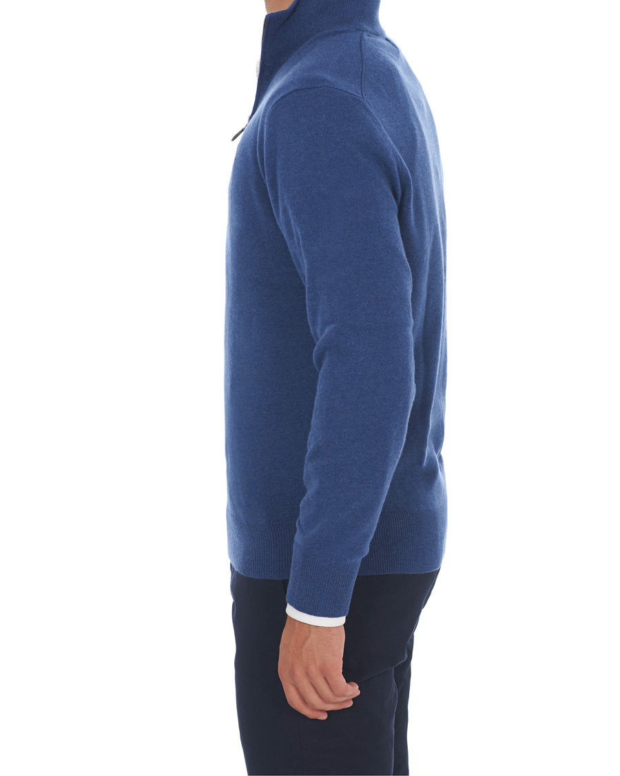 Herr | Tröjor | Polo Ralph Lauren | Merino Half Zip Shale Blue