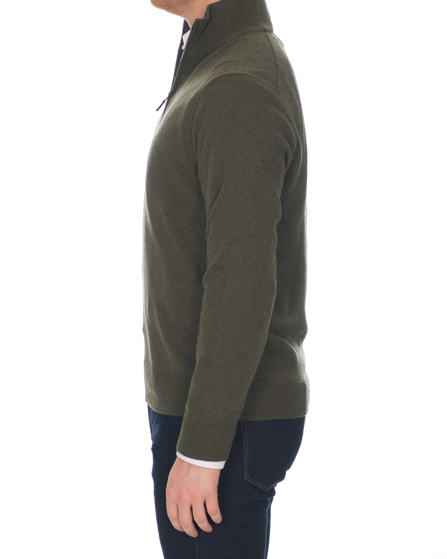 Herr | Tröjor | Polo Ralph Lauren | Merino Half Zip Olive