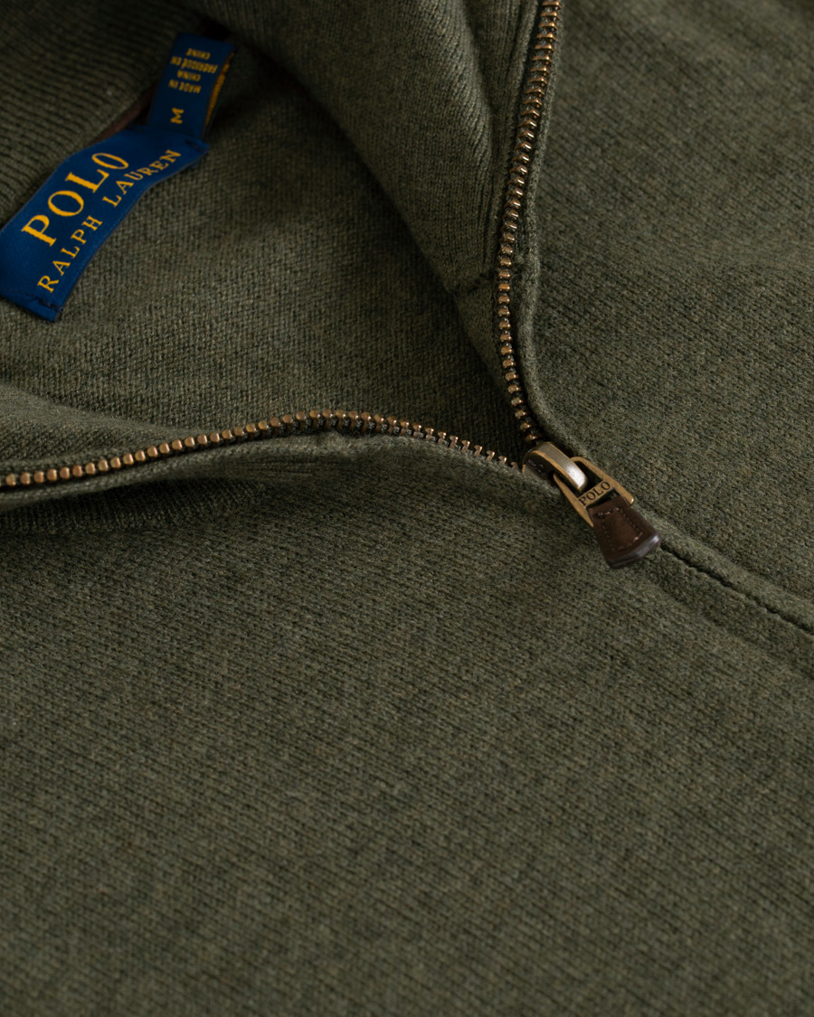 Herr | Tröjor | Polo Ralph Lauren | Merino Half Zip Olive