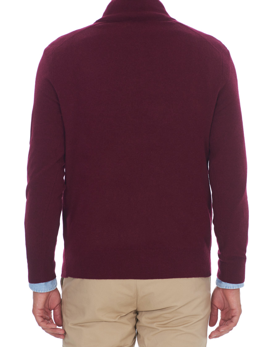 Herr | Tröjor | Polo Ralph Lauren | Merino Half Zip Burgundy
