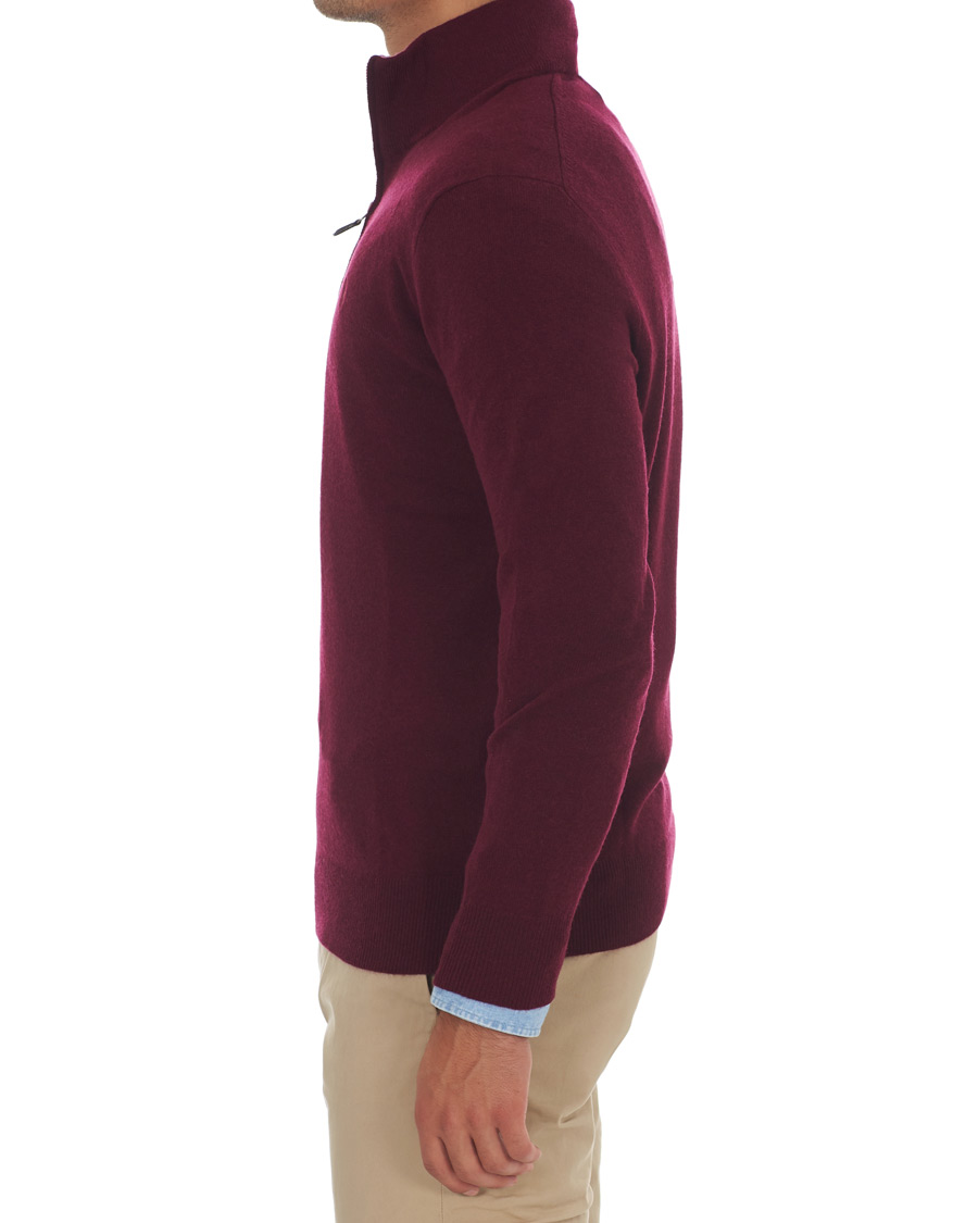 Herr | Tröjor | Polo Ralph Lauren | Merino Half Zip Burgundy
