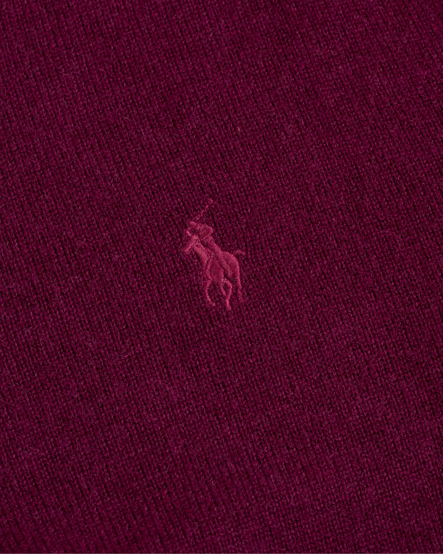 Herr | Tröjor | Polo Ralph Lauren | Merino Half Zip Burgundy
