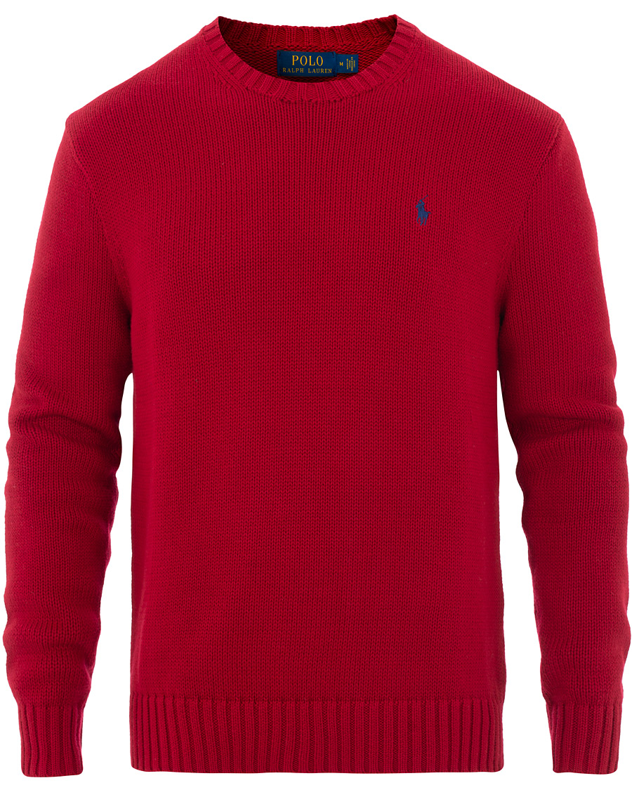 Herr | Tröjor | Polo Ralph Lauren | Crispy Cotton Crew Neck Red