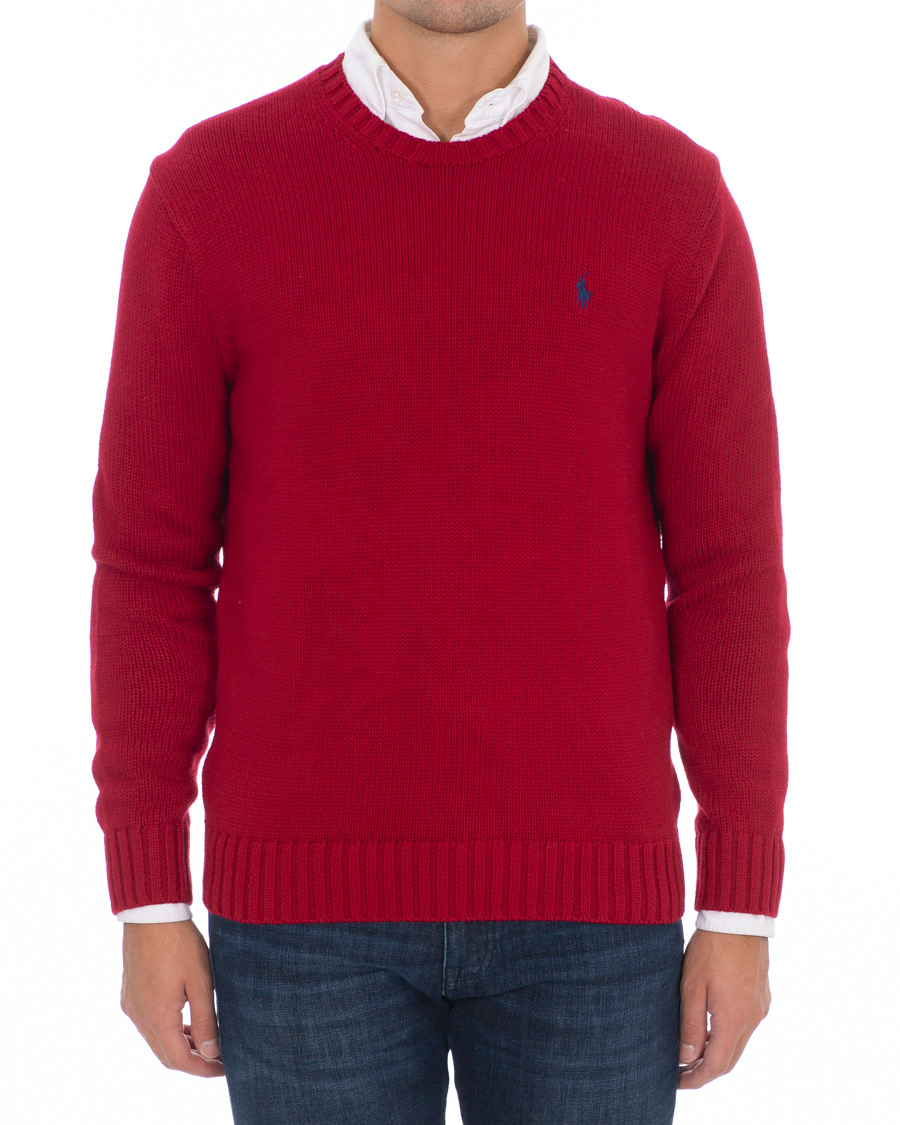 Herr | Tröjor | Polo Ralph Lauren | Crispy Cotton Crew Neck Red
