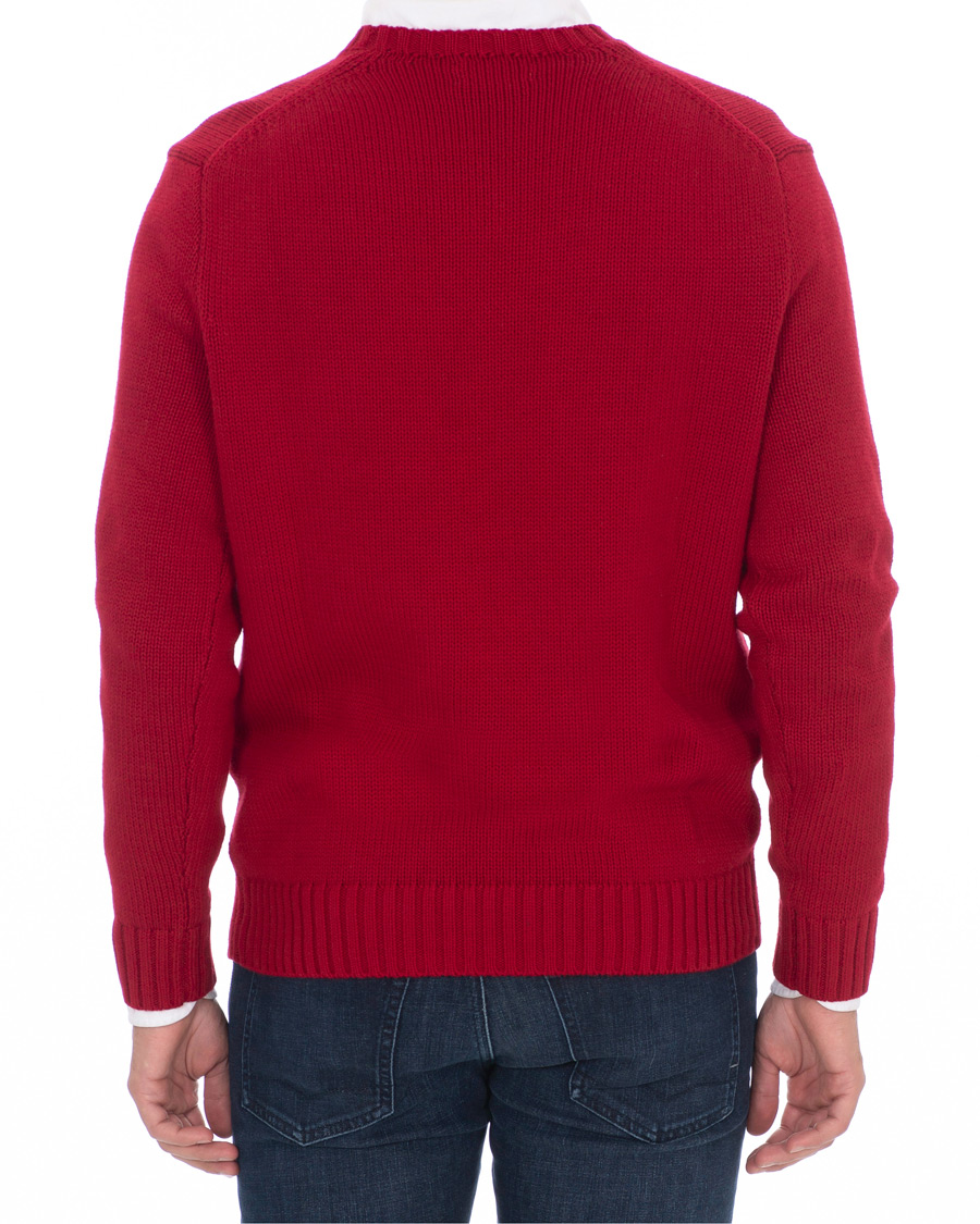 Herr | Tröjor | Polo Ralph Lauren | Crispy Cotton Crew Neck Red