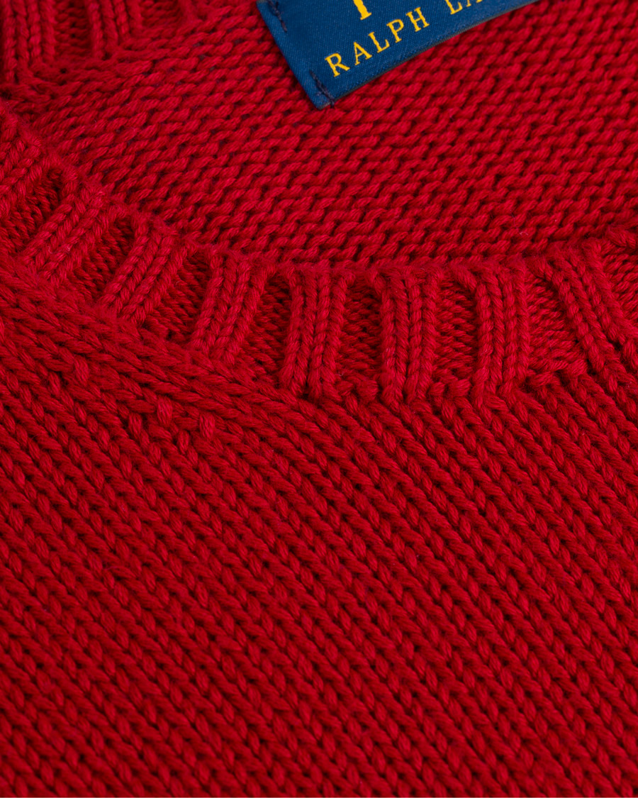 Herr | Tröjor | Polo Ralph Lauren | Crispy Cotton Crew Neck Red