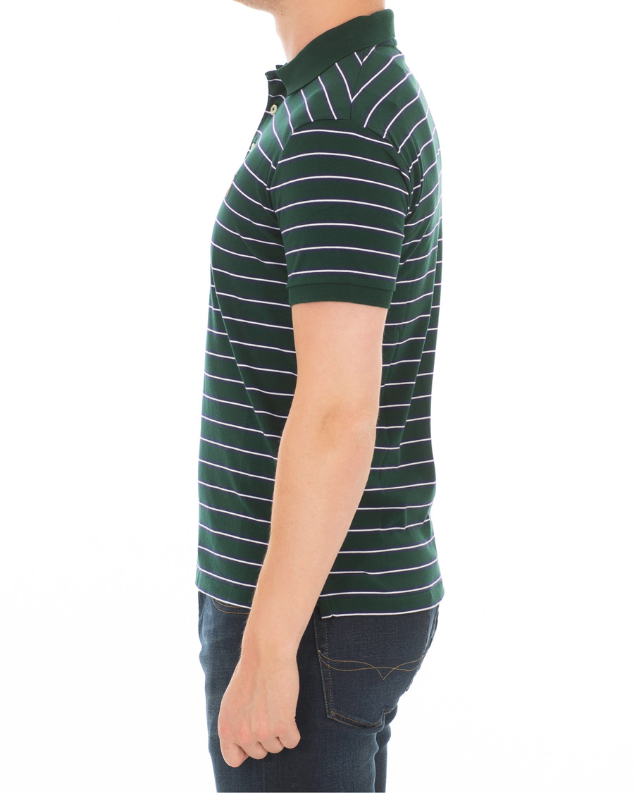 Herr | Pikéer | Polo Ralph Lauren | Pima Luxury Stripe Polo Green/White