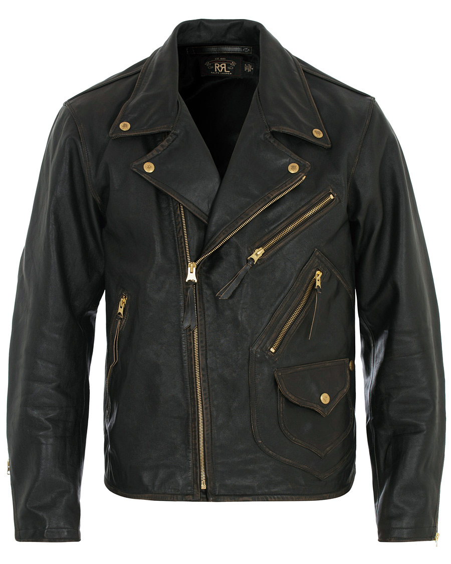 Herr | Jackor | RRL | Marshall Leather Jacket Vintage Black