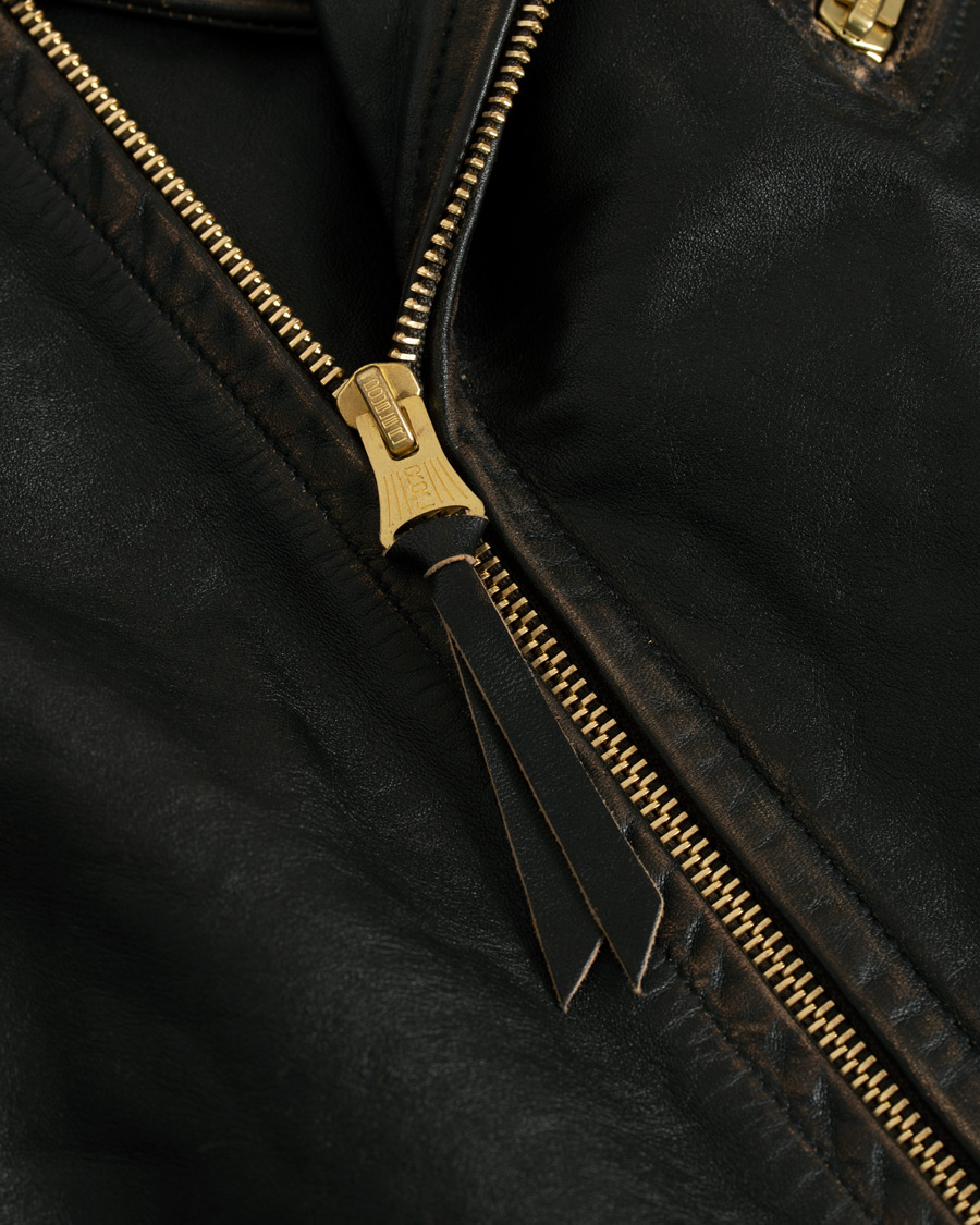 Herr | Jackor | RRL | Marshall Leather Jacket Vintage Black