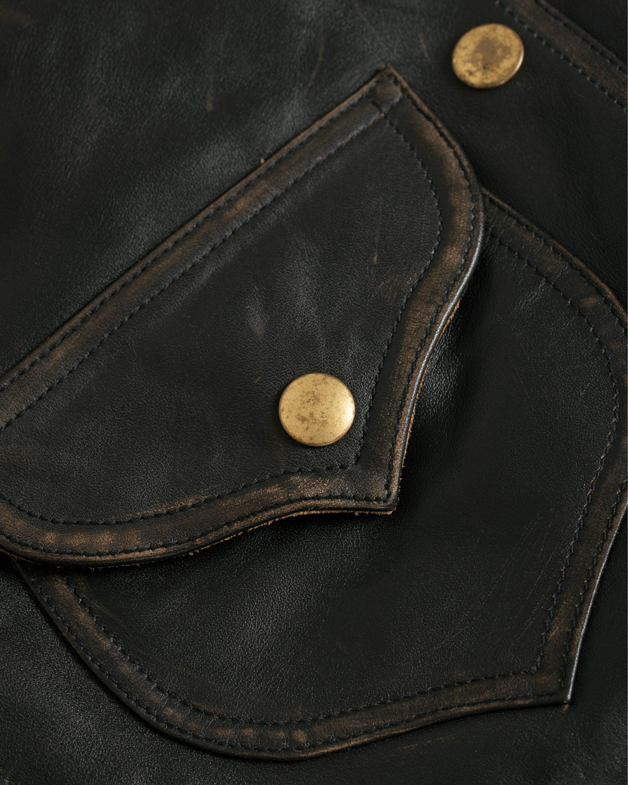 Herr | Jackor | RRL | Marshall Leather Jacket Vintage Black