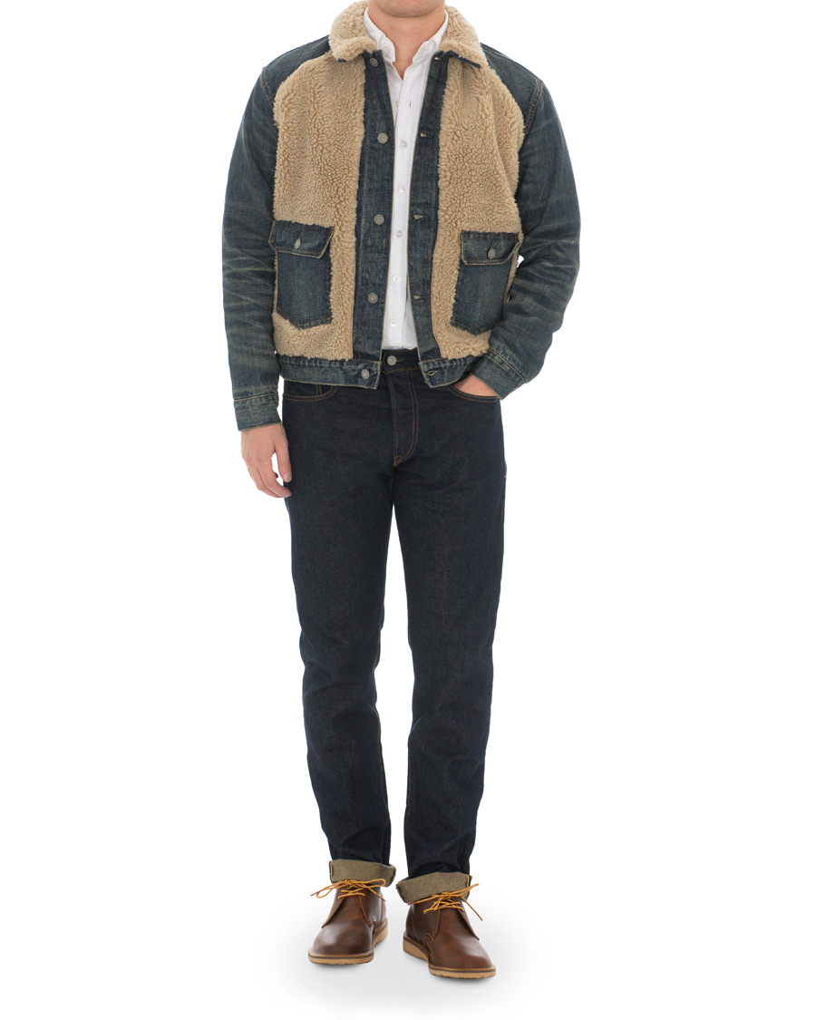 Herr | Jackor | RRL | Denim Grizzly Type I Jacket Indigo