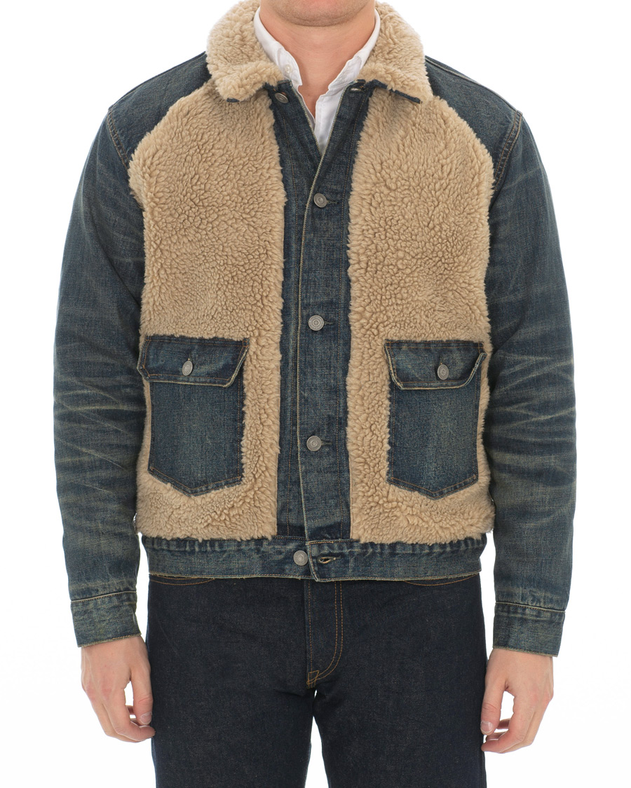 Herr | Jackor | RRL | Denim Grizzly Type I Jacket Indigo