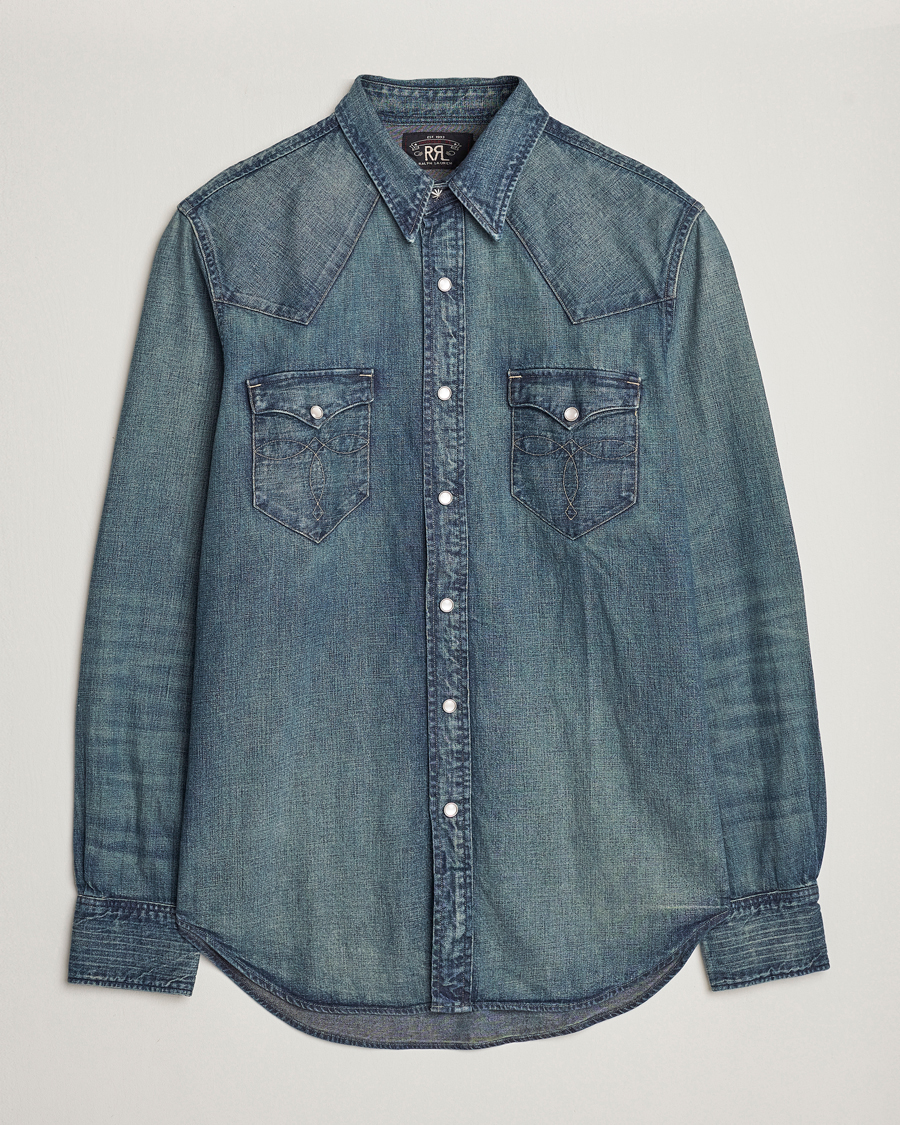 Herr | Skjortor | RRL | Buffalo Western Shirt Dark Wash
