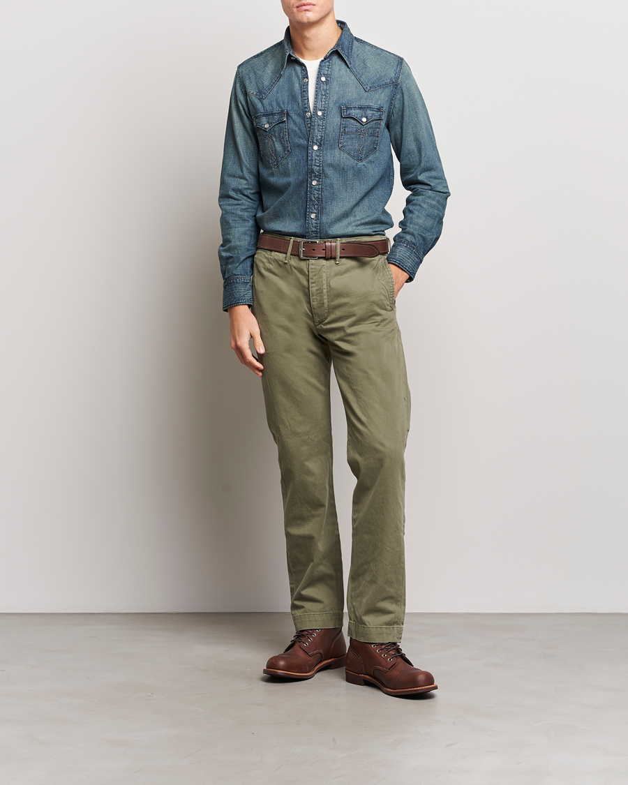 Herr | Skjortor | RRL | Buffalo Western Shirt Dark Wash