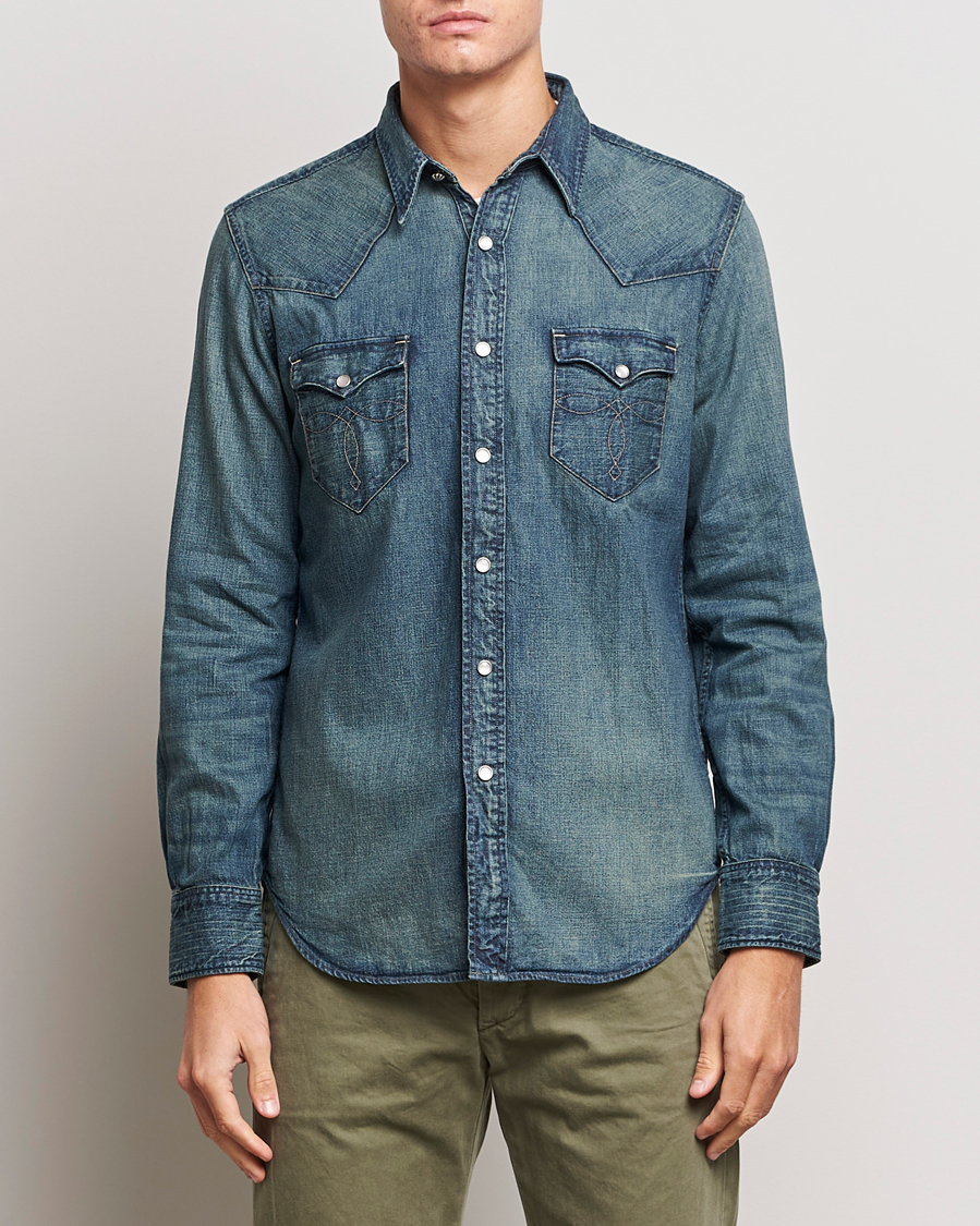 Herr | Skjortor | RRL | Buffalo Western Shirt Dark Wash