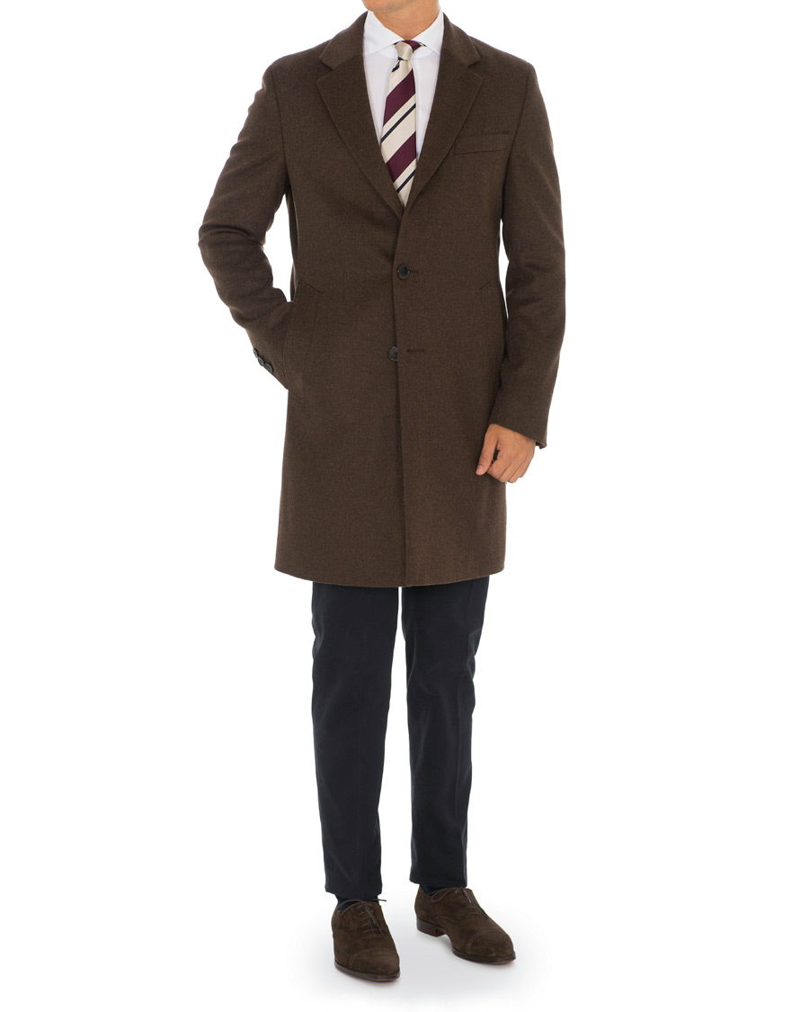 Herr | Jackor | BOSS BLACK | BOSS Nye Wool/Cashmere Coat Brown