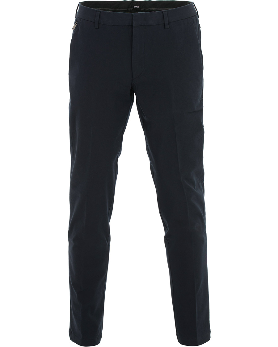 Herr | Byxor | BOSS BLACK | BOSS Kaito Travel Bi-StretchTrousers Navy