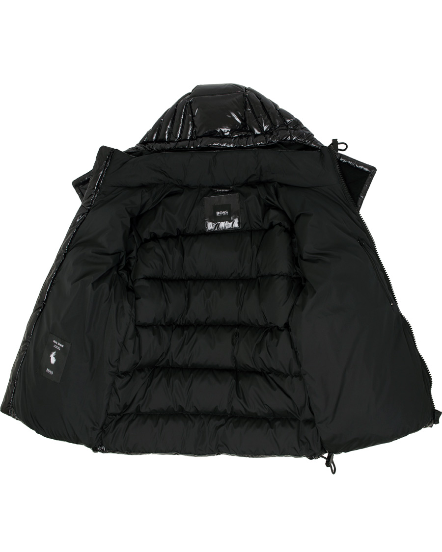Herr | Jackor | BOSS BLACK | BOSS Domar High Shine Hooded Jacket Black