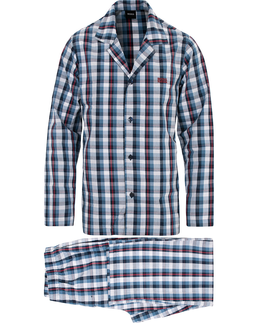Herr | Pyjamas & Morgonrockar | BOSS BLACK | BOSS Urban Pyjama Set Medium Blue