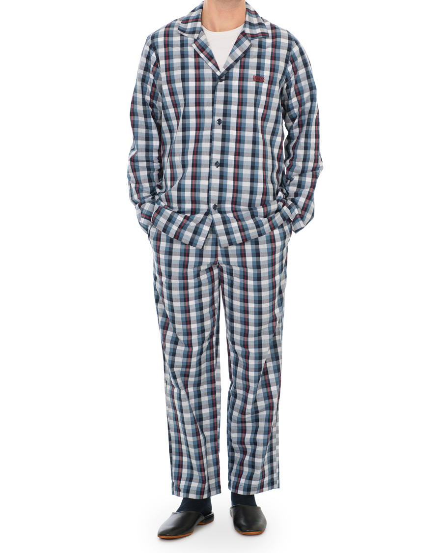 Herr | Pyjamas & Morgonrockar | BOSS BLACK | BOSS Urban Pyjama Set Medium Blue