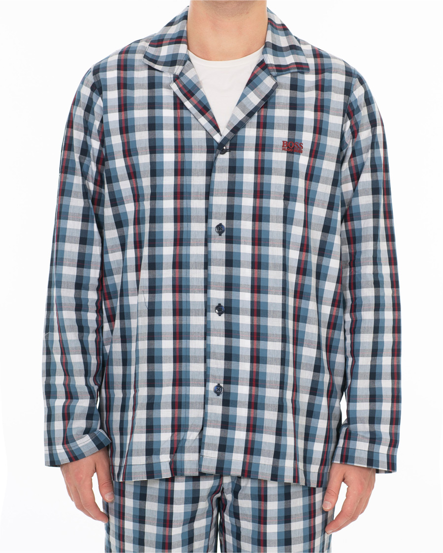 Herr | Pyjamas & Morgonrockar | BOSS BLACK | BOSS Urban Pyjama Set Medium Blue